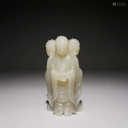 A HETIAN JADE THREE SAID BUDDHA