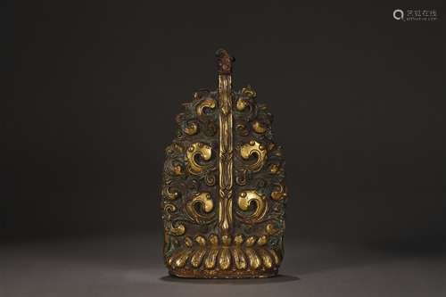 A GILT BRONZE MAGIC INSTRUMENT