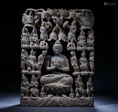 GANDHARA GRAY SCHIST BUDDHA STATUE