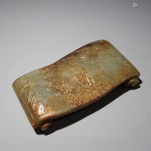 A HETIAN JADE CARVED CHILD ARM REST