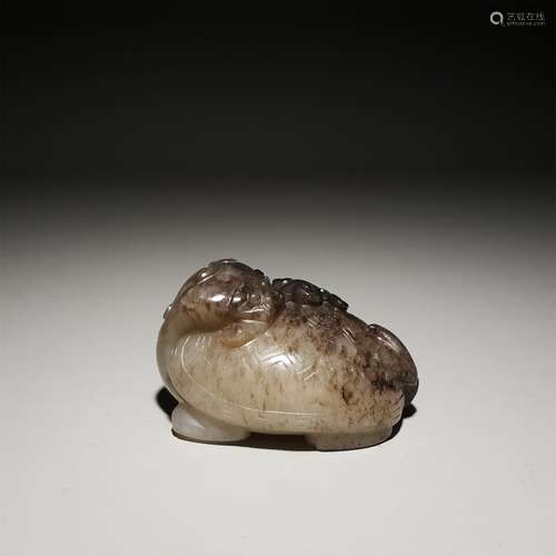 A HETIAN JADE DRAGON TURTLE