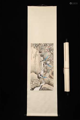 A CHINESE PAINTING YU FEIAN FLOWER AND BIRD