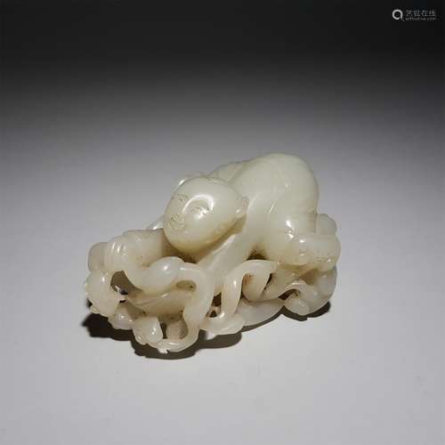 A HETIAN JADE RUYI CHILD