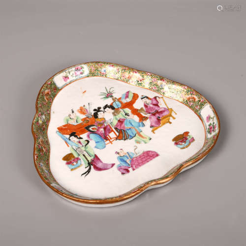 19世紀廣彩人物大菜盤