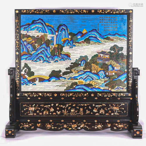 CHINESE ENAMEL COLOR SCREEN