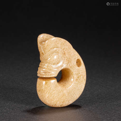 CHINESE TOPAZ PIG DRAGON, HONGSHAN CULTURE