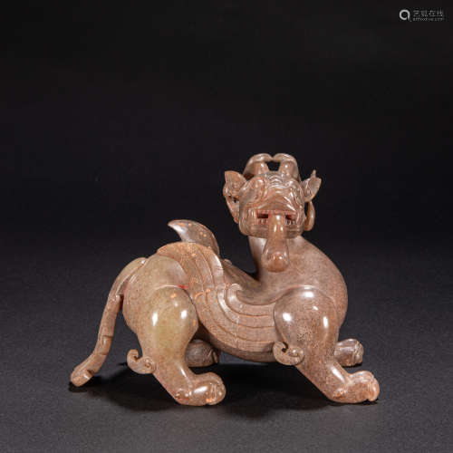 CHINESE HETIAN JADE BEAST, HAN DYNASTY