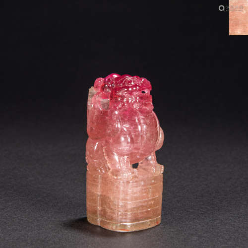 CHINESE TOURMALINE SEAL, QING DYNASTY