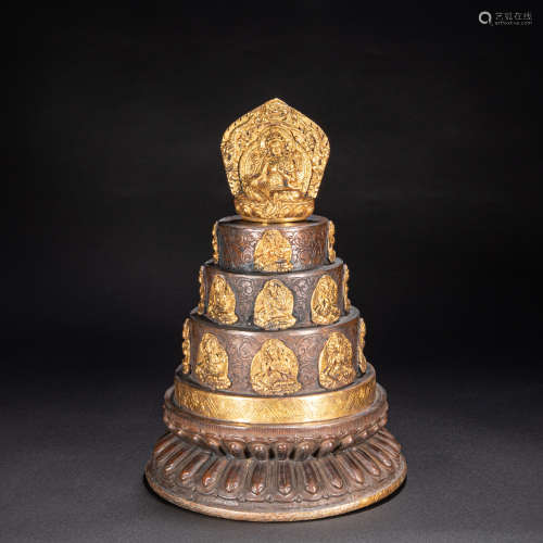 CHINESE COPPER GILDING WARE, MING DYNASTY