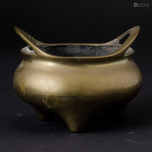 A small bronze censer, China, Ming Dynasty, 1600s, A