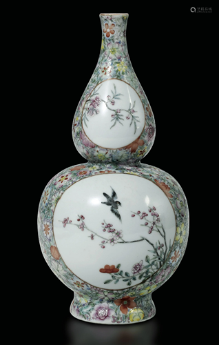 A double pumpkin vase, China, Qing Dynasty, A double