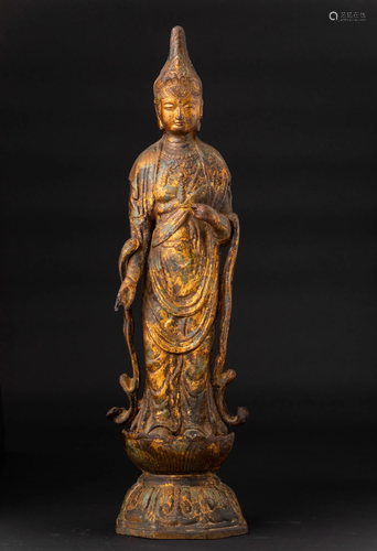 A gilt bronze Buddha, Japan, Meiji period, A gilt