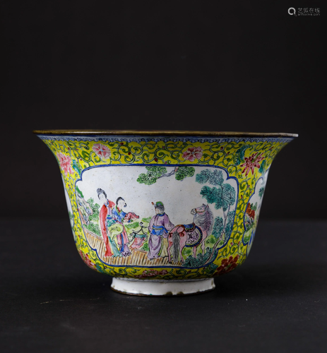 An enamel bowl, China, Qing Dynasty, An enamel bowl,