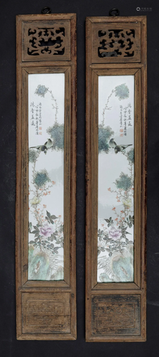 Two porcelain plaques, China, early 1900s, Two