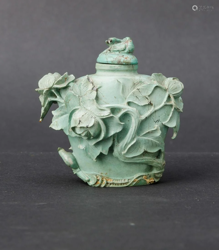 A turquoise snuff bottle, China, Qing Dynasty, A