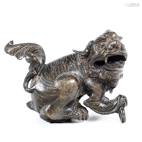 A bronze Pho dog, China, Ming Dynasty, 1600s, A bronze