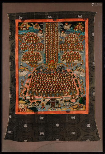 A silk Thangka, Tibet, 1900s, A silk Thangka, Tibet,