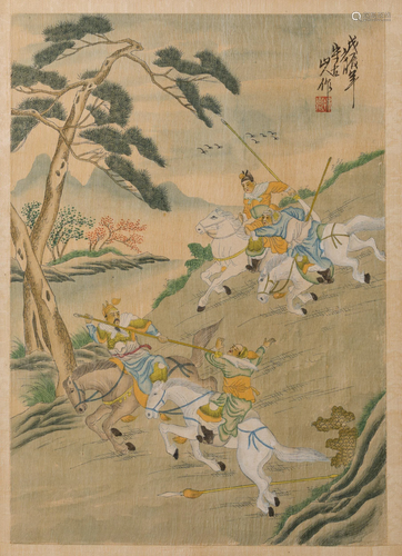 Seven paintings on paper, China, 1900s, Seven paintings