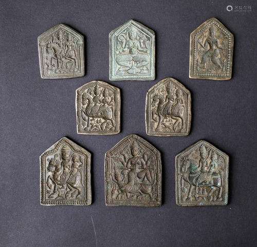 Eight inking plates, Tibet, 1700s, Eight inking plates,