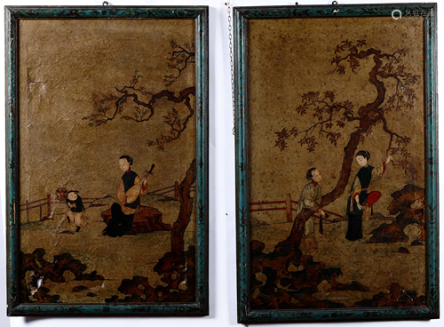 Two paintings on paper, China, Qing Dynasty, Two