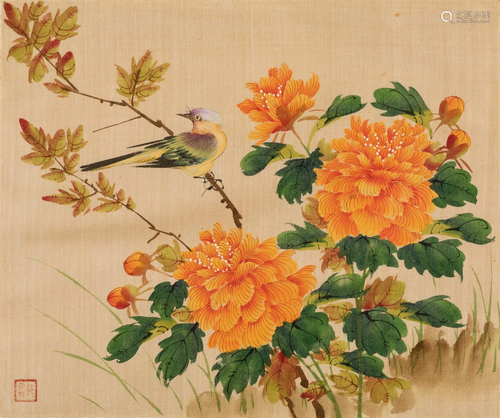 Five paintings on silk, China, 1900s, Five paintings on