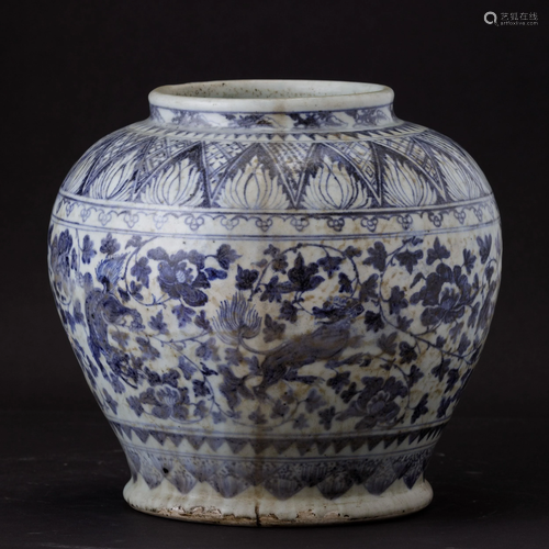 A porcelain vase, China, Ming Dynasty, early 1500s, A