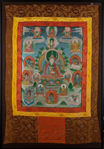 A silk Thangka, Tibet, early 1800s, A silk Thangka,