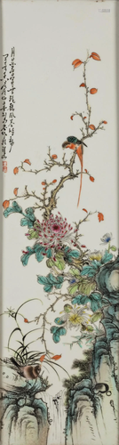 Two porcelain plaques, China, 1900s, Two porcelain