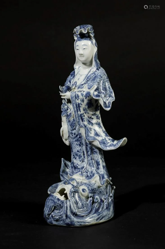 A porcelain Guanyin, Japan, Meiji period, A porcelain