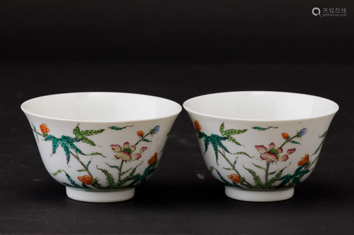 Two porcelain bowls, China, Qing Dynasty, Two porcelain