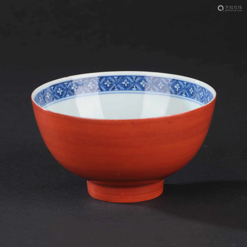 A porcelain bowl, China, Qing Dynasty, A porcelain