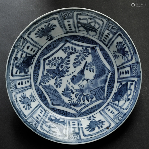 A porcelain plate, China, Qing Dynasty, A porcelain