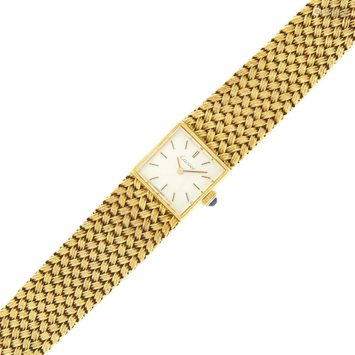 Cartier Gold Mesh Wristwatch