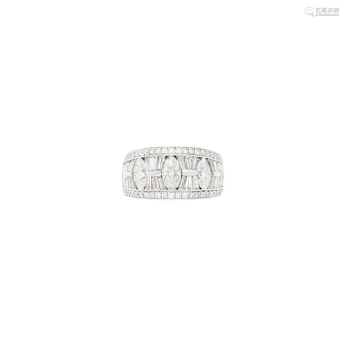 Platinum and Diamond Ring