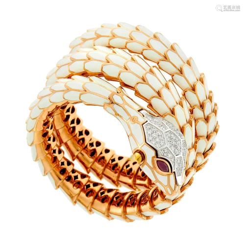 Rose Gold Plated-Silver, White Gold, White Enamel,