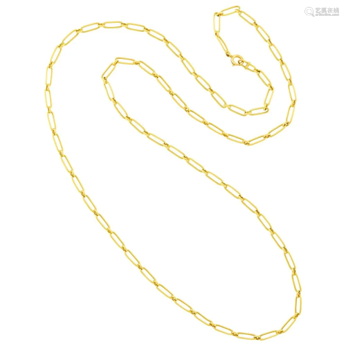 Bulgari Long Gold Chain Necklace