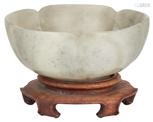 A Chinese Mughal-Style Jade Bowl