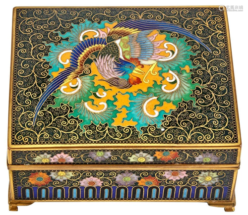 A Japanese Cloisonné Enamel Box