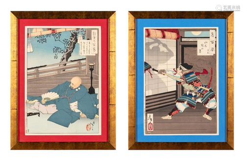 Two Japanese Ukiyo-e Prints by Yoshitoshi