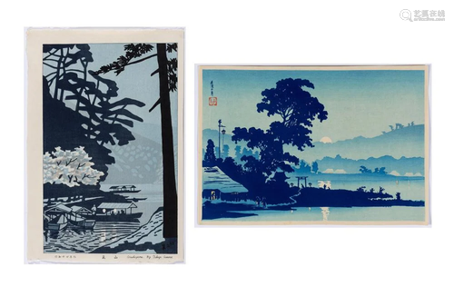 Two Japanese Woodblock Shin Hanga Prints