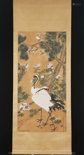 A CHINESE PAINTING OF FIVE KINDS OF BIRDS