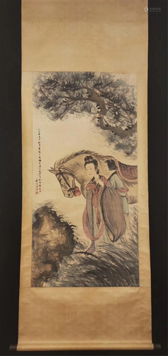 A CHINESE PAINTING OF BEAUTIES