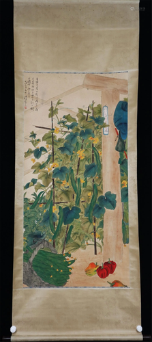 A CHINESE PAINTING DEPICTING A GOOD HARVEST