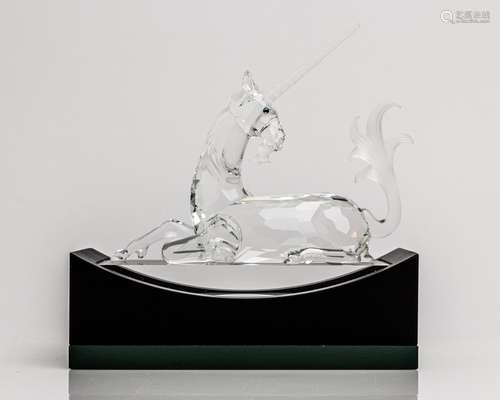 A Swarovski Crystal figure The Unicorn from the 1996 "F...