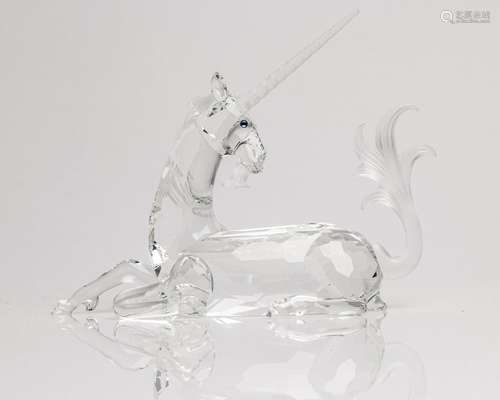 A Swarovski Crystal figure The Unicorn from the 1996 "F...