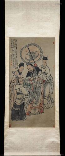 A CHINESE PAINTING OF FIGURES