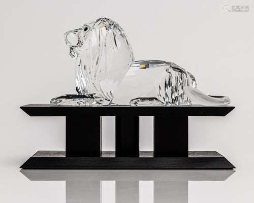 A Swarovski Crystal figure of a Lion, 3 in. (7 cm)