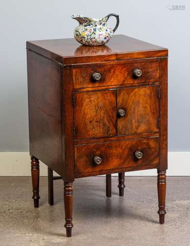 A late Georgian mahogany washstand, 21 x 21 x 34 1/2 in. (53...