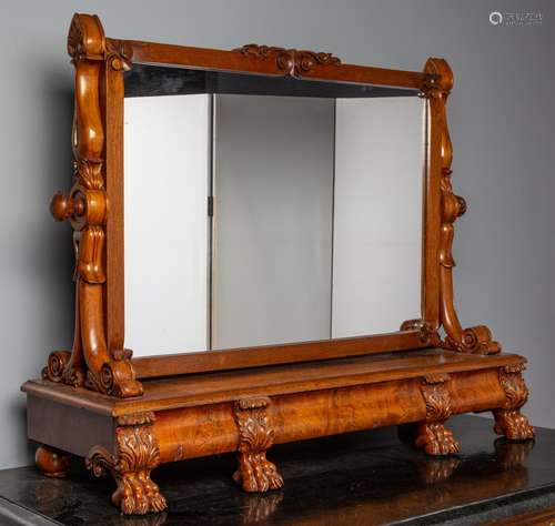 A Regency mahogany shaving mirror,