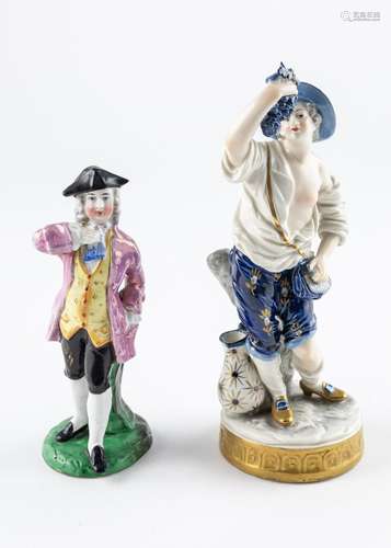 A Rudolstadt porcelain figure, 8 in. (20 cm); 6 in. (15 cm)